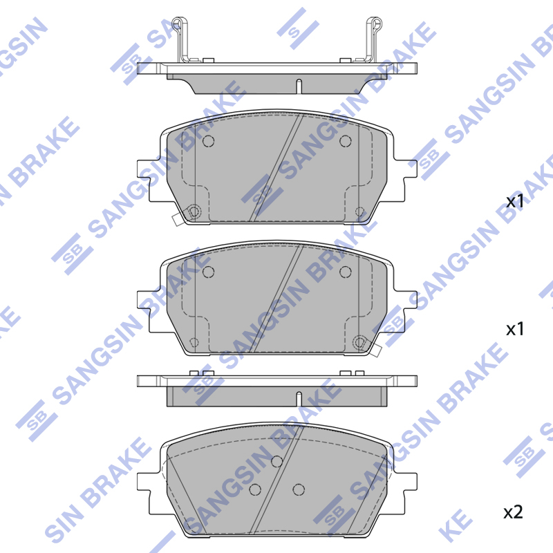 Передние тормозные колодки Sangsin SP4464