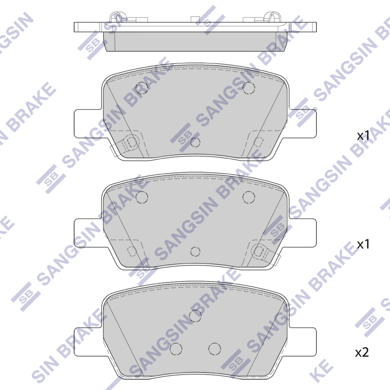 Задние тормозные колодки Sangsin SP4465