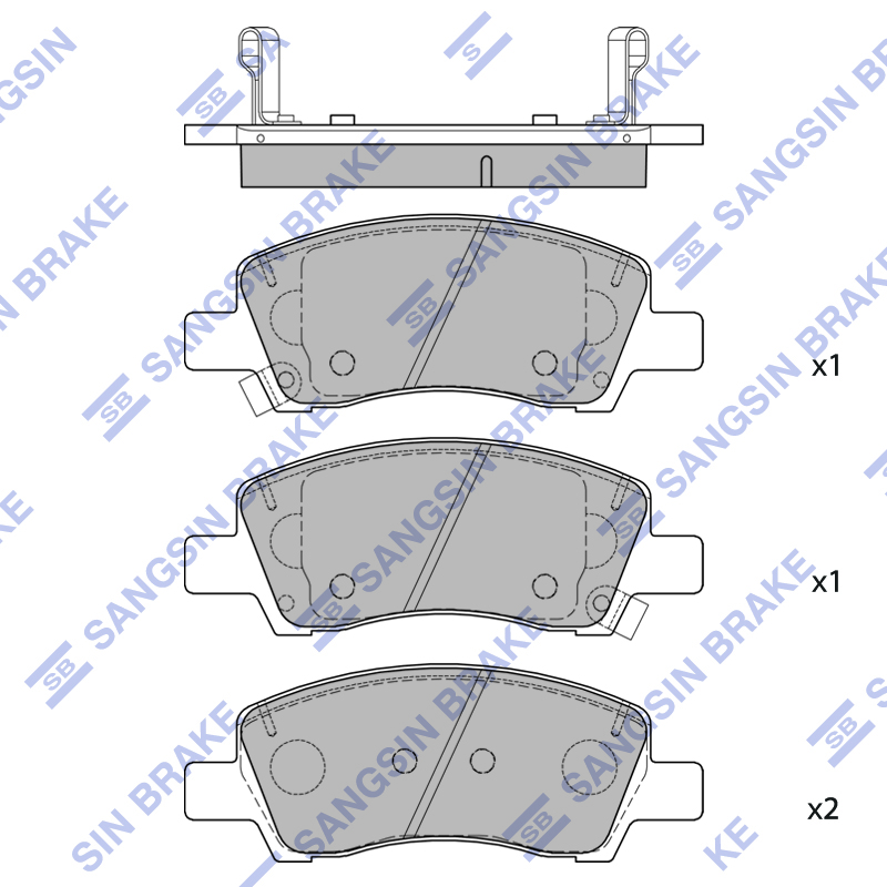Передние тормозные колодки Sangsin SP4473