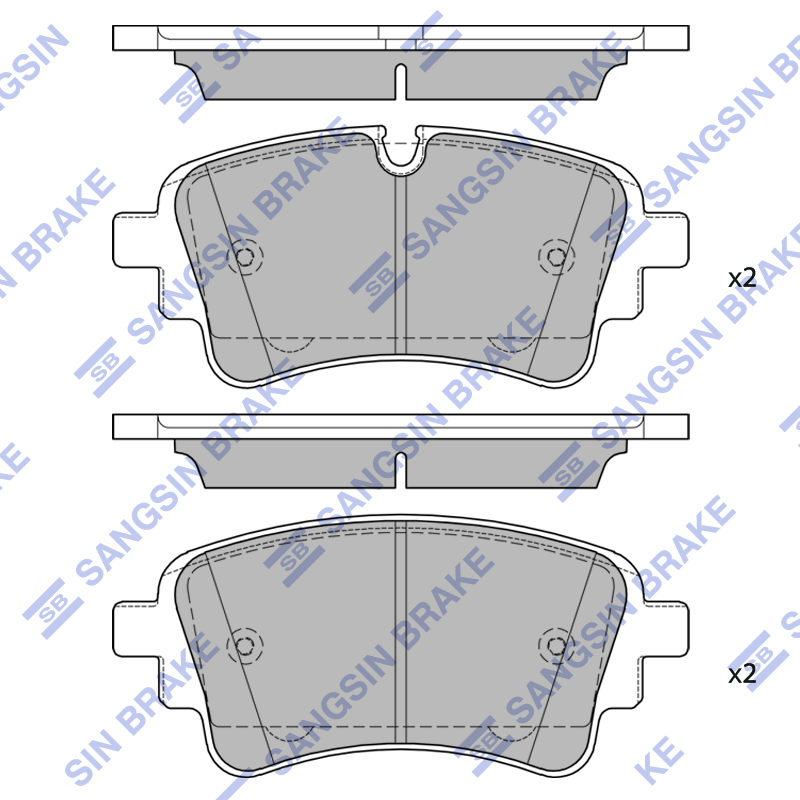 Задние тормозные колодки Sangsin SP4474