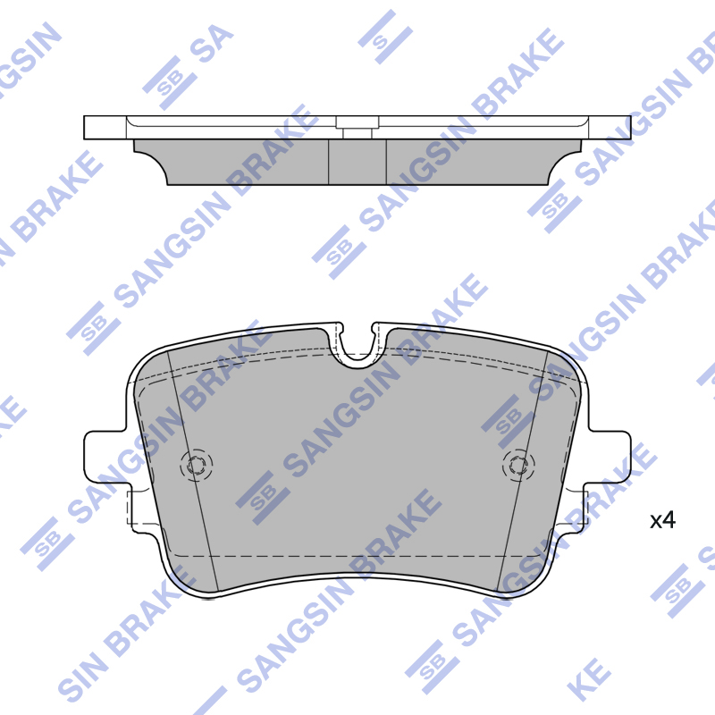 Задние тормозные колодки Sangsin SP4475