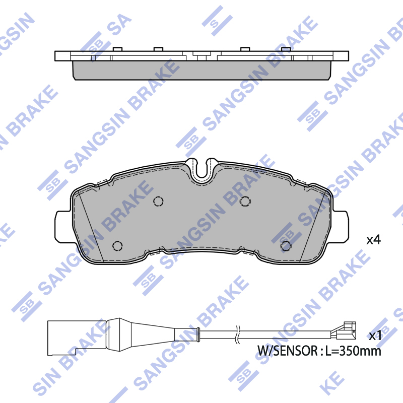 Передние тормозные колодки Sangsin SP4483