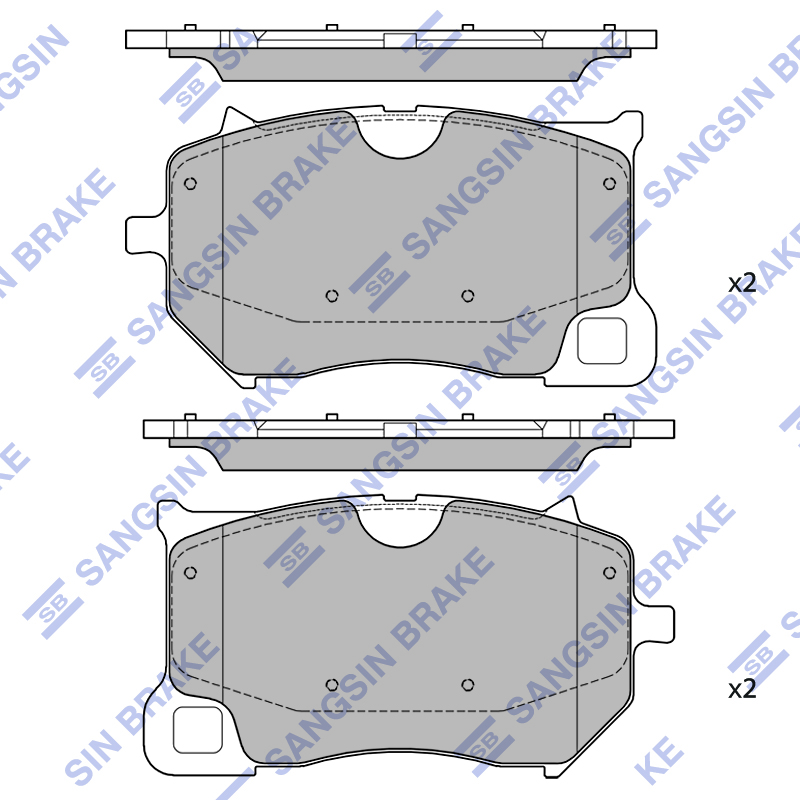 Передние тормозные колодки Sangsin SP4484