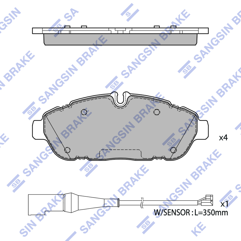 Передние тормозные колодки Sangsin SP4485