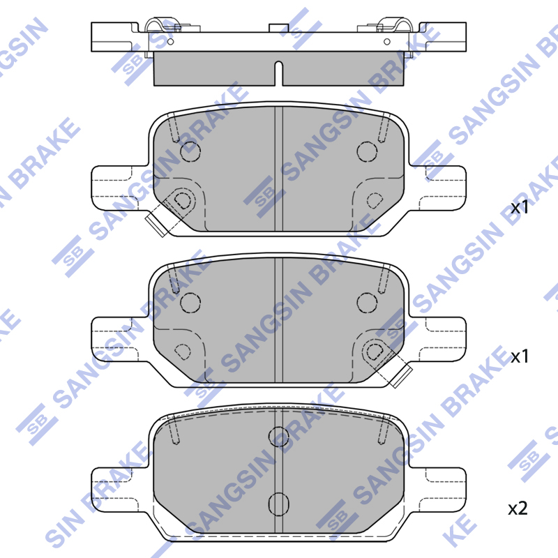 Передние тормозные колодки Sangsin SP4486
