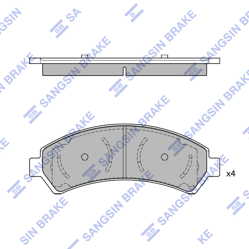 Передние тормозные колодки Sangsin SP4487