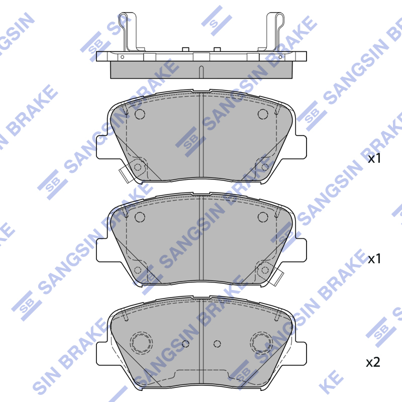 Передние тормозные колодки Sangsin SP4488