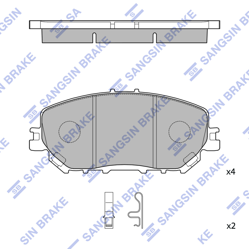 Передние тормозные колодки Sangsin SP4489