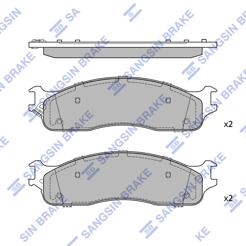 Передние тормозные колодки Sangsin SP4490