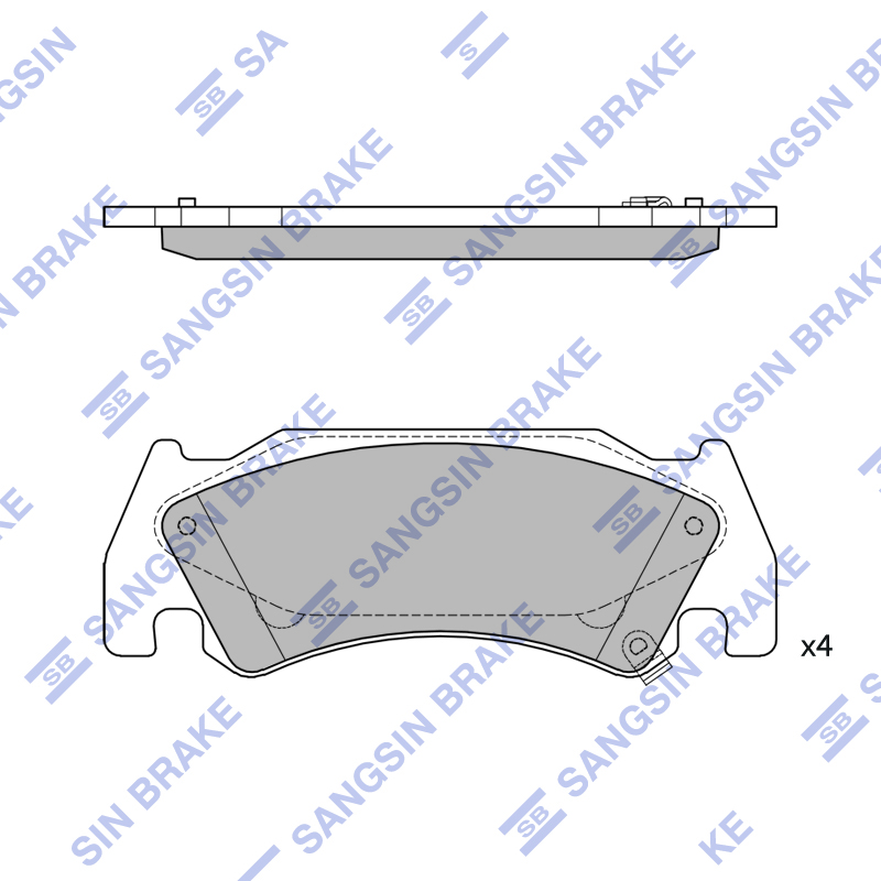 Передние тормозные колодки Sangsin SP4491