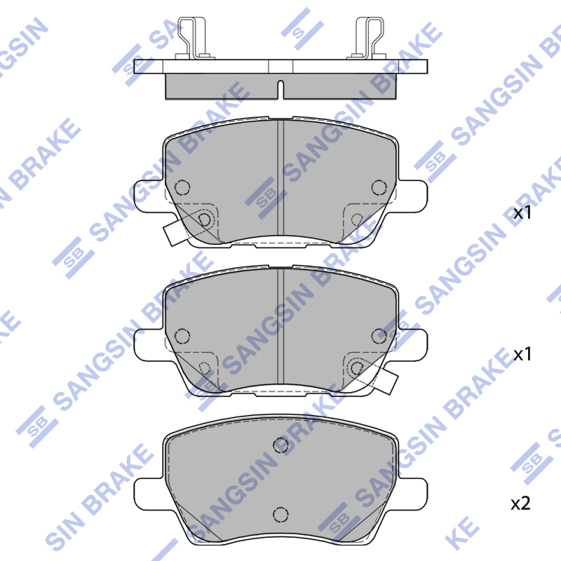 Передние тормозные колодки Sangsin SP4493