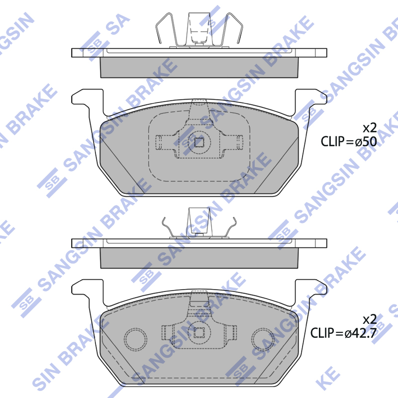 Передние тормозные колодки Sangsin SP4496