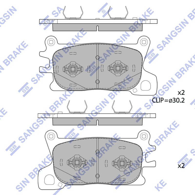 Передние тормозные колодки Sangsin SP4497