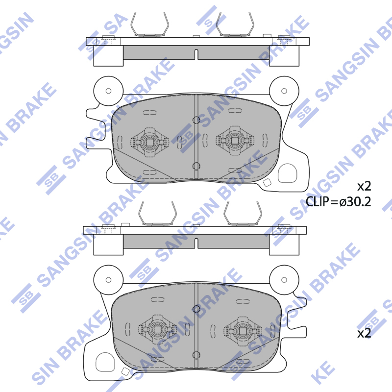 Передние тормозные колодки Sangsin SP4497A