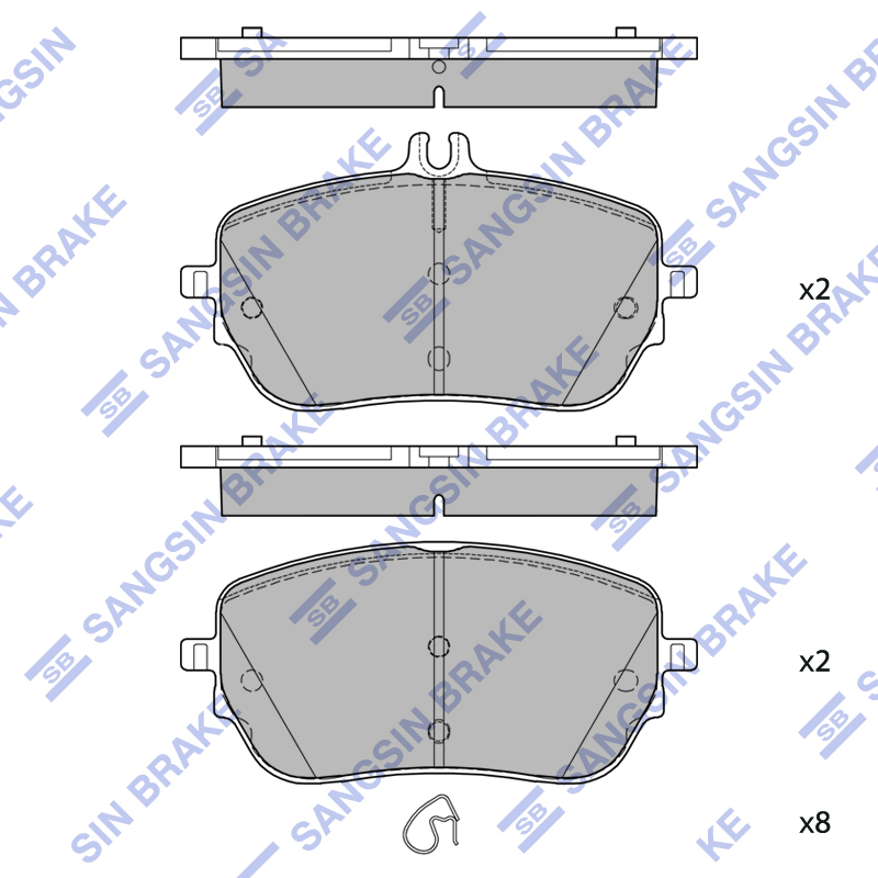 Передние тормозные колодки Sangsin SP4498