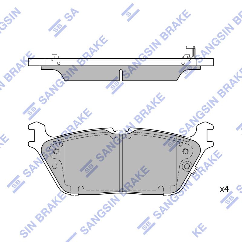 Задние тормозные колодки Sangsin SP4501