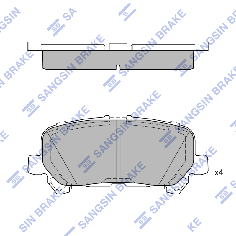 Задние тормозные колодки Sangsin SP4502