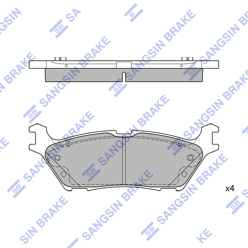 Передние тормозные колодки Sangsin SP4504A