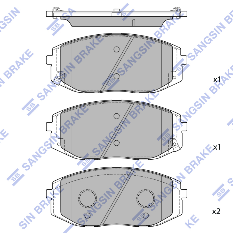 Передние тормозные колодки Sangsin SP4509