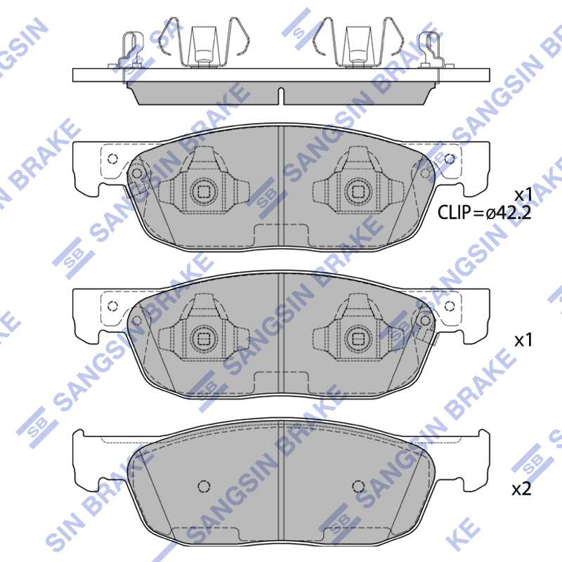 Передние тормозные колодки Sangsin SP4514