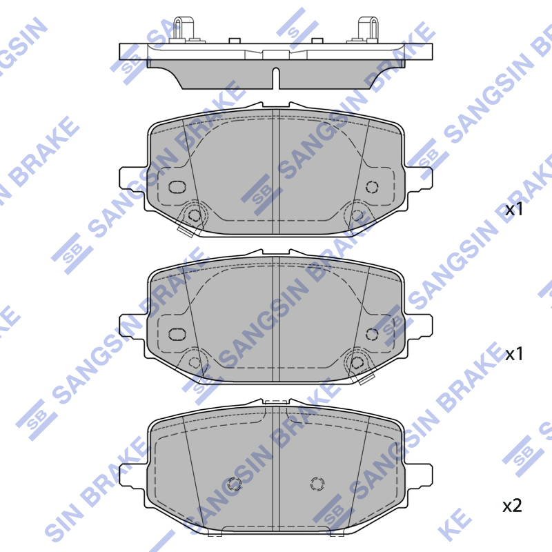 Передние тормозные колодки Sangsin SP4515
