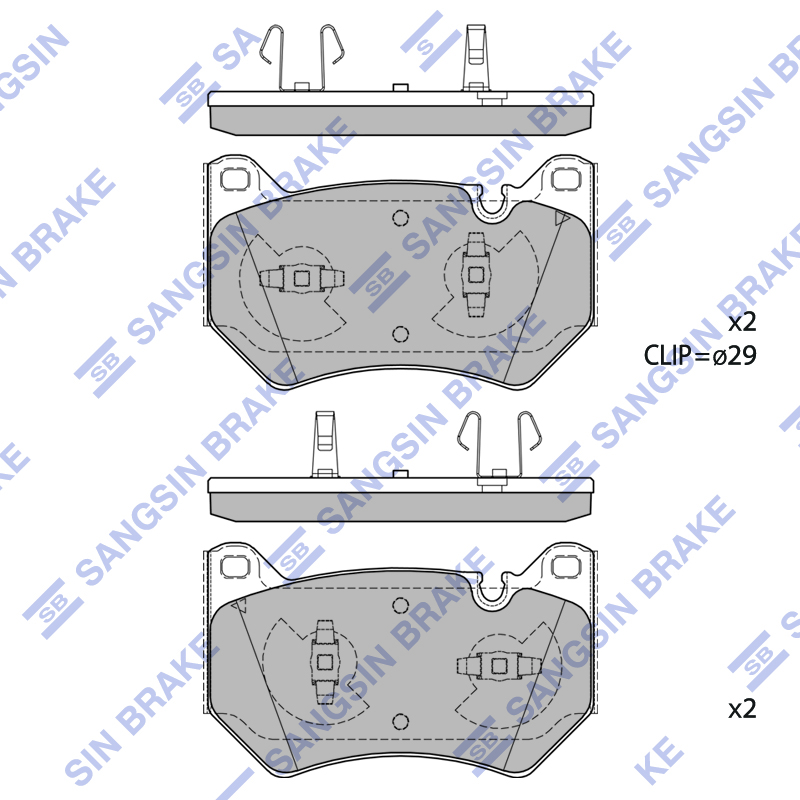 Передние тормозные колодки Sangsin SP4518