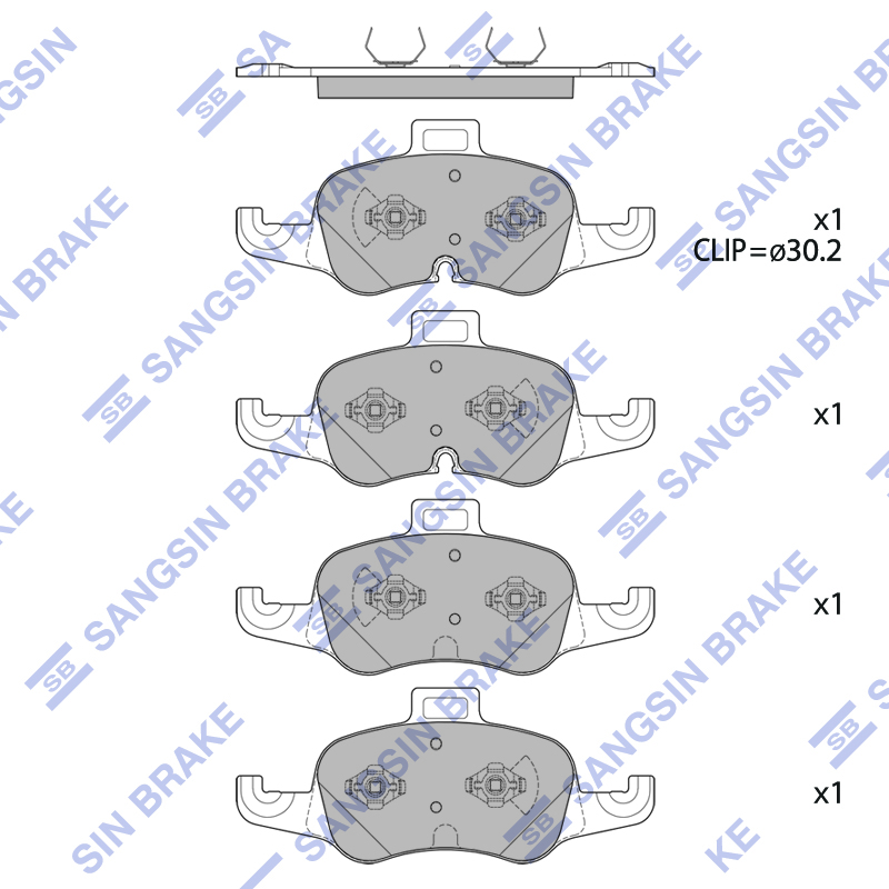 Передние тормозные колодки Sangsin SP4519