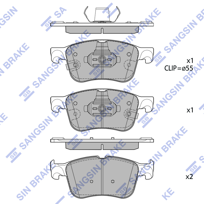 Передние тормозные колодки Sangsin SP4520