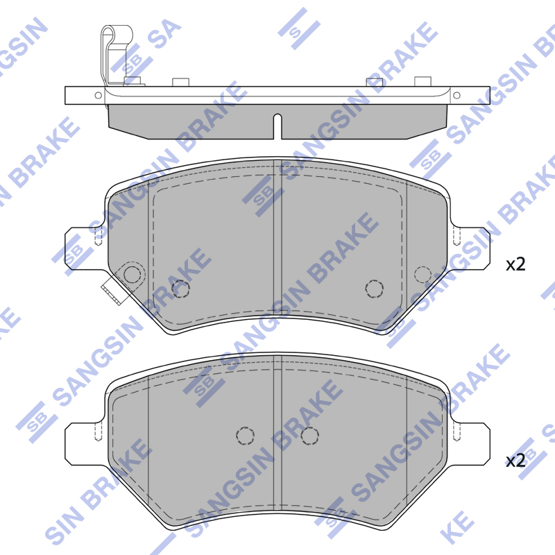 Передние тормозные колодки Sangsin SP4531