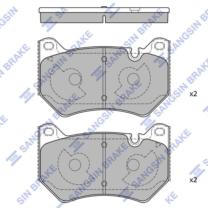 Передние тормозные колодки Sangsin SP4534