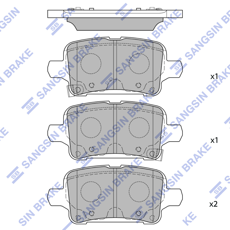 Задние тормозные колодки Sangsin SP4536