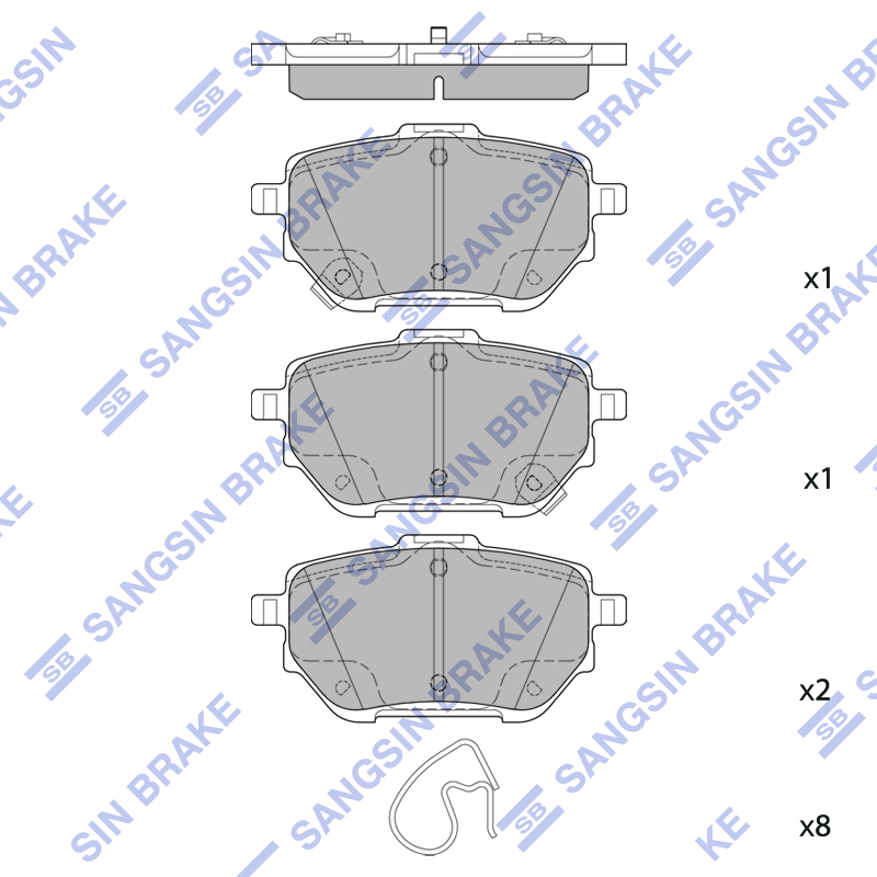 Задние тормозные колодки Sangsin SP4537