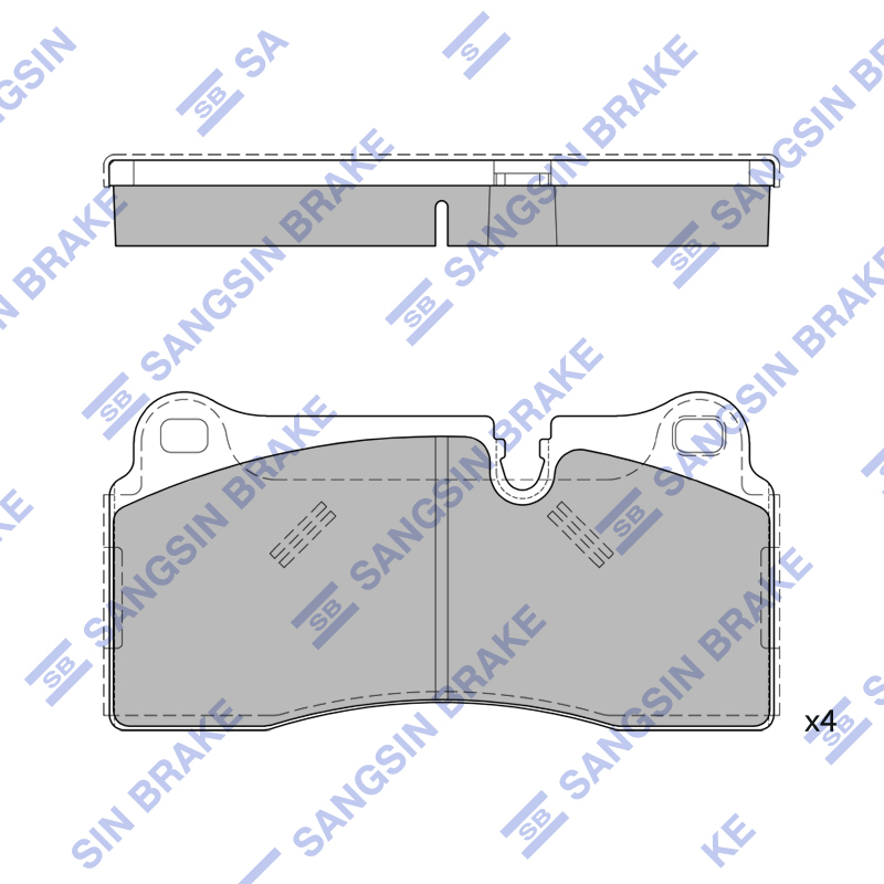 Передние тормозные колодки Sangsin SP4541