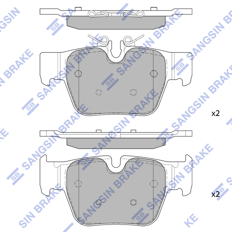 Задние тормозные колодки Sangsin SP4543