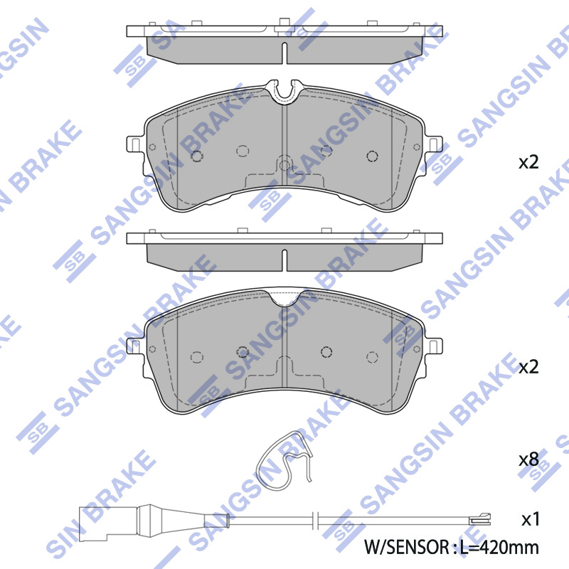 Передние тормозные колодки Sangsin SP4545