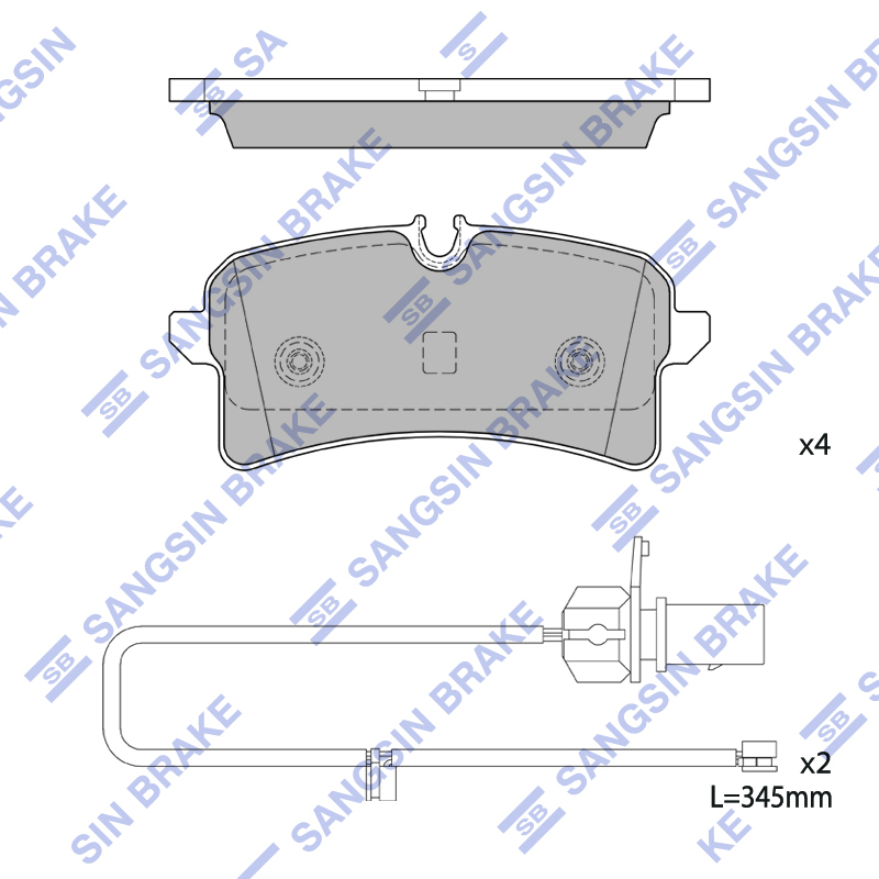 Передние тормозные колодки Sangsin SP4551