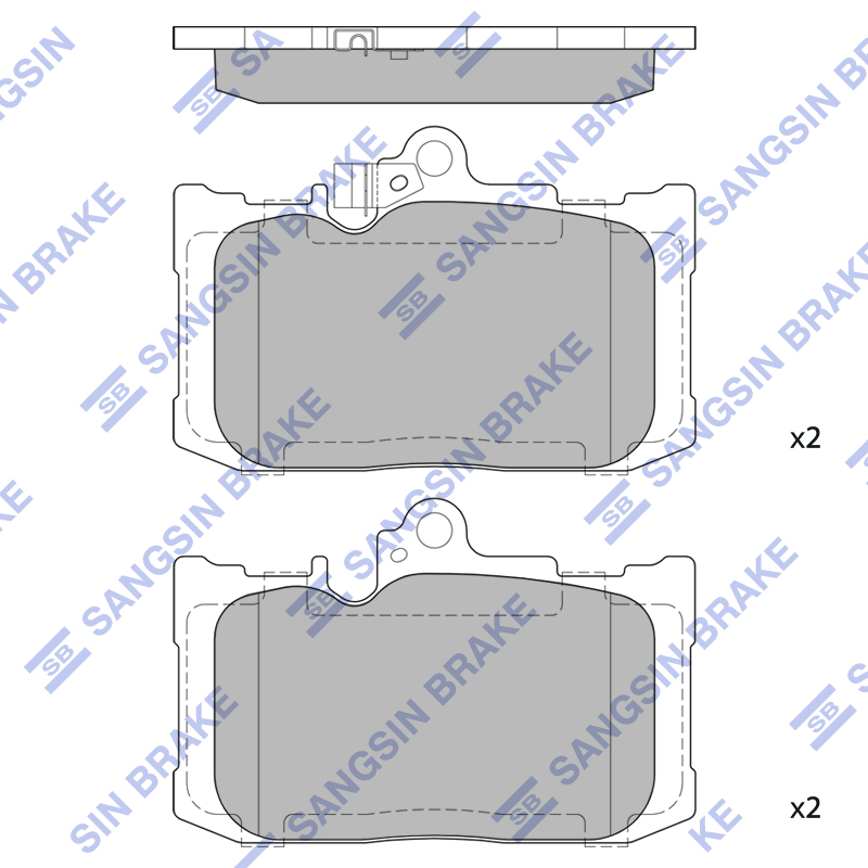 Передние тормозные колодки Sangsin SP4552