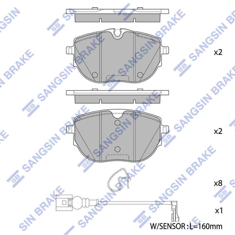 Передние тормозные колодки Sangsin SP4553
