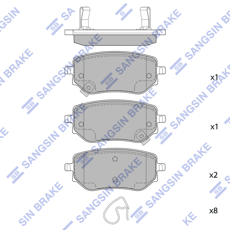 Задние тормозные колодки Sangsin SP4554