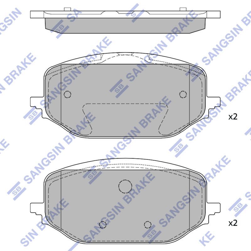 Передние тормозные колодки Sangsin SP4558