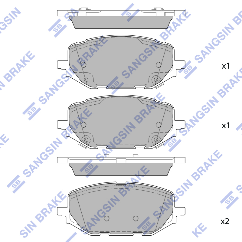 Передние тормозные колодки Sangsin SP4565