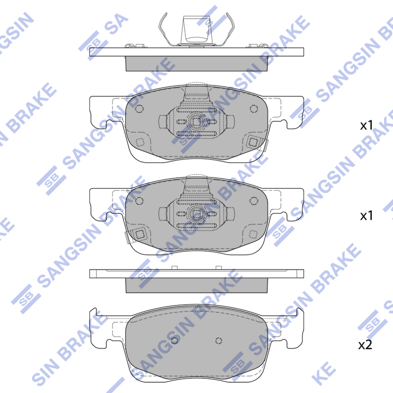 Передние тормозные колодки Sangsin SP4566