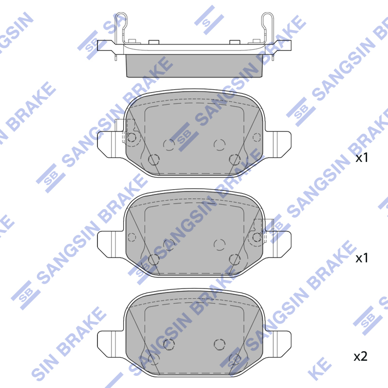 Передние тормозные колодки Sangsin SP4570