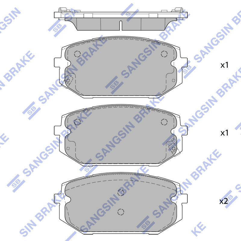 Передние тормозные колодки Sangsin SP4581