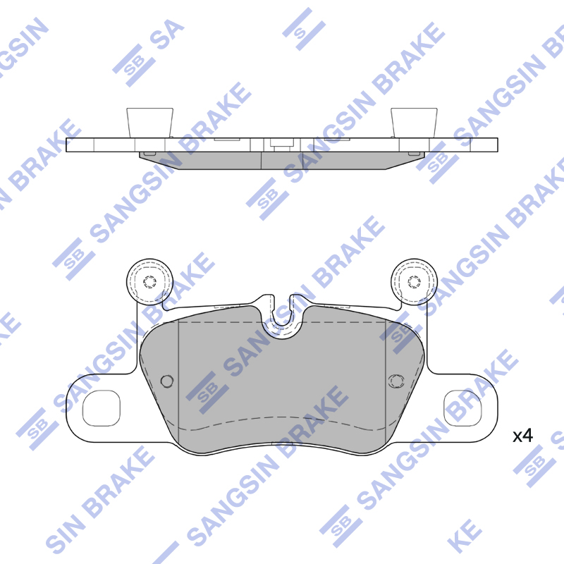 Передние тормозные колодки Sangsin SP4583