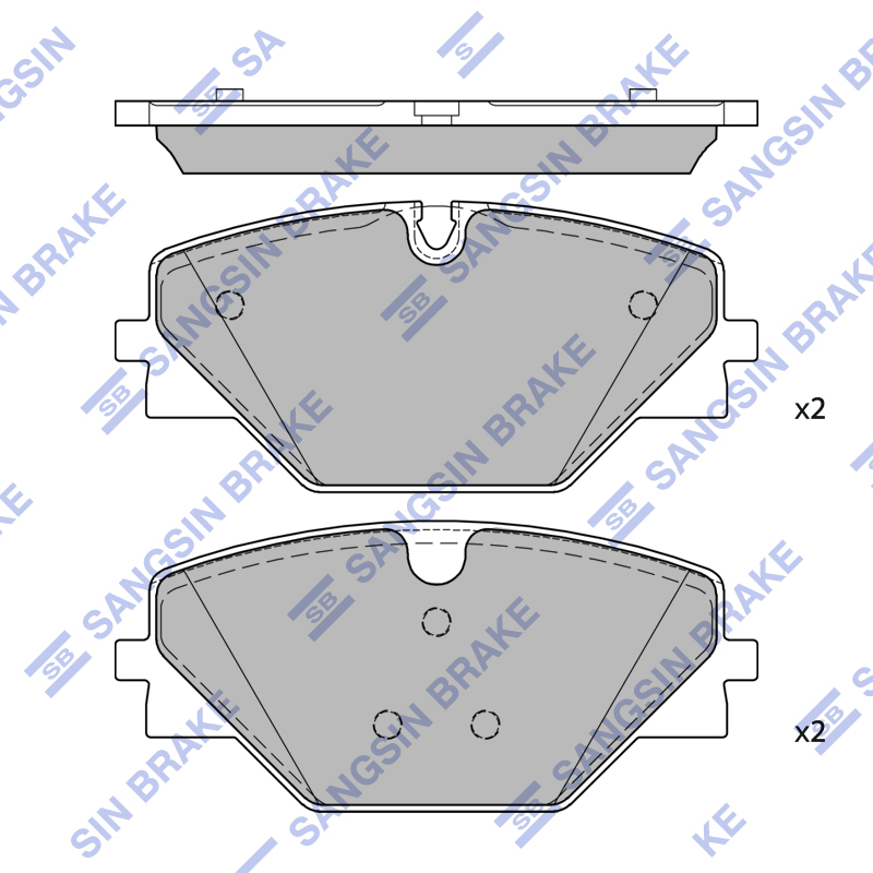 Передние тормозные колодки Sangsin SP4589