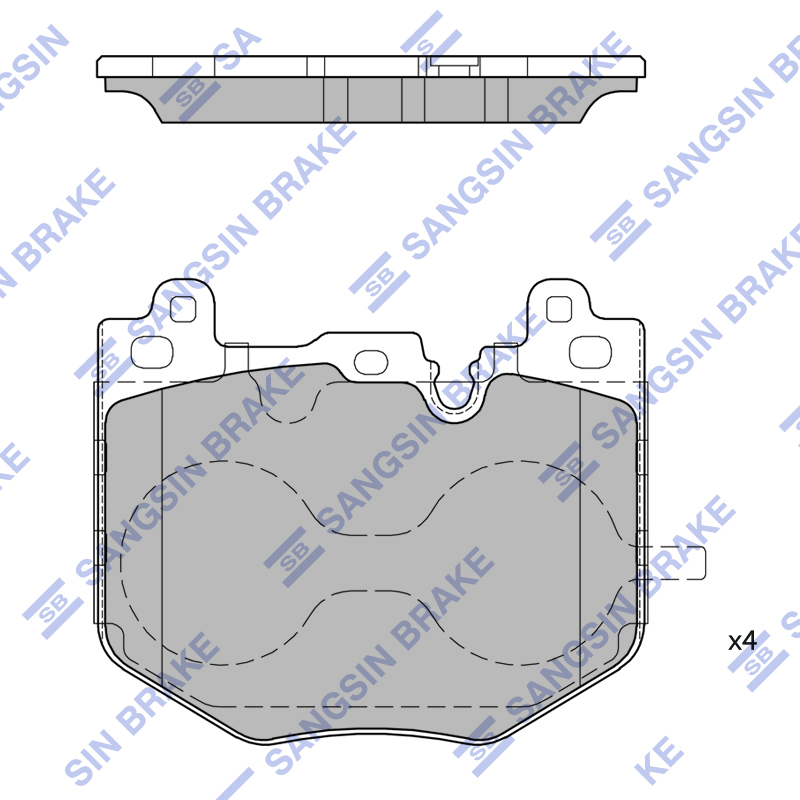 Передние тормозные колодки Sangsin SP4592