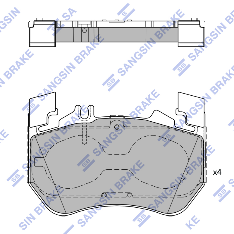 Передние тормозные колодки Sangsin SP4593