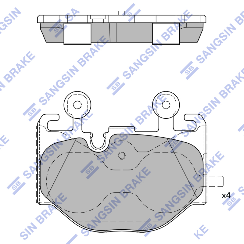 Передние тормозные колодки Sangsin SP4595