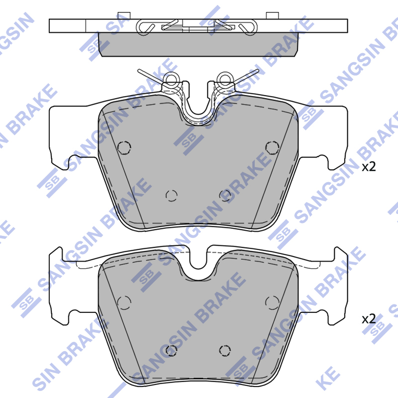 Передние тормозные колодки Sangsin SP4596
